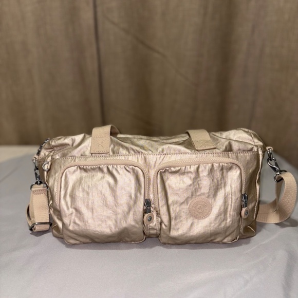 Kipling | Cyrene Carry-on/Travel Bag in Sparkly Gold Color - Picture 1 of 9
